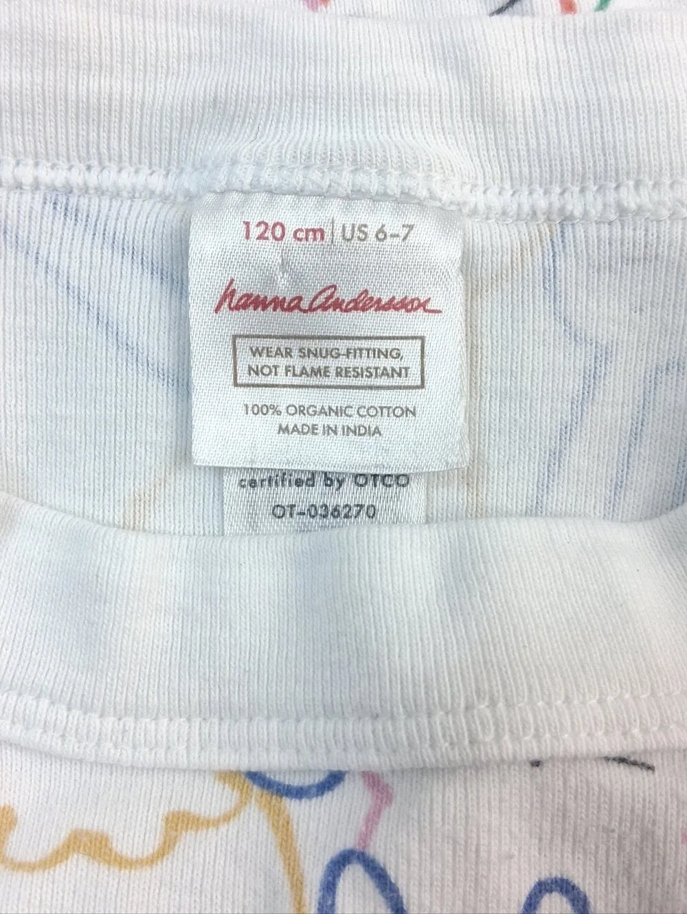 Hanna Andersson Multicolor Bunny Short Sleeve Pajama Top